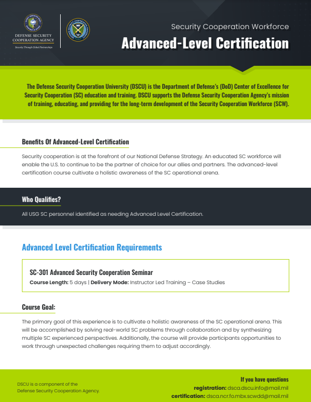 Advanced Certification Brochure