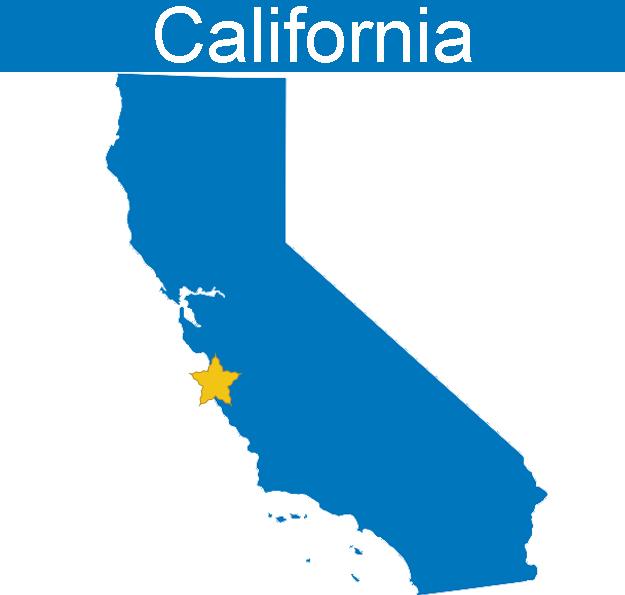 Image of California showing location of ISG