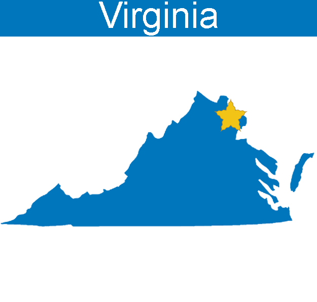 Image of Virginia showing location of DSCU NCR