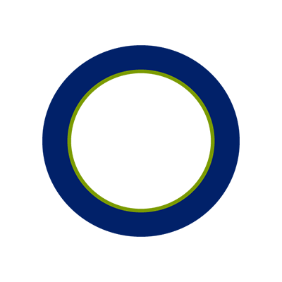 graphic of blue green rings