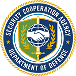 blue white and green seal of the Defense Security Cooperation Agency