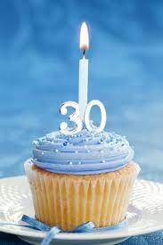 Cupcake with a single lit candle